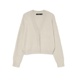Vero Moda Vmgold art ls v-neck cardigan beige