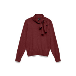 Vero Moda Vmnina bow ls knit pullover exp bordeaux
