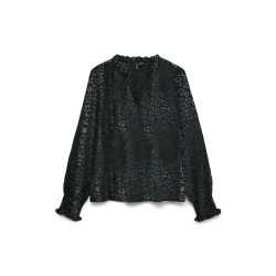 Vero Moda Vmcarla foil l/s v-neck top wvn ga