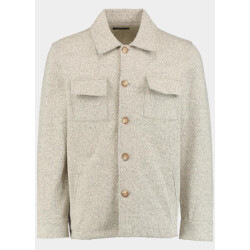 Innocente Overshirt met visgraatmotief inct 13810/taupe