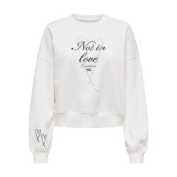 Only Onlkiara ls o-neck pearl swt off-white