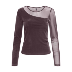 Only Onlsmooth ls mesh mix top box jrs bordeaux