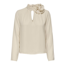 Jacqueline de Yong nomi l/s high neck rose top wvn 15361373 whitecap gray