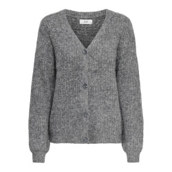Jacqueline de Yong mari l/s v-neck cardigan knt 15355482 dark grey melange
