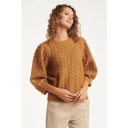 Smashed Lemon 24834 tobacco gebreide trui |