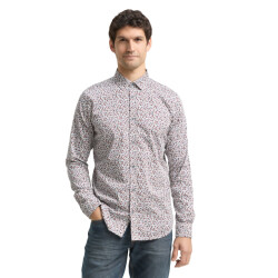 Tom Tailor Fitted printed stretch shirt