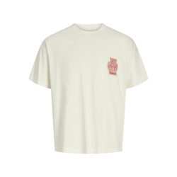 Jack & Jones Heren backprint t-shirt jorargos crèmewit