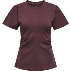 Only Onlmarie s/s ruching top jrs noos decadent chocola