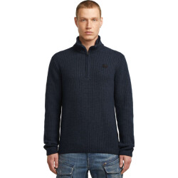 G-Star Double collar half zip knit