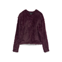 Vero Moda vmfluffy ls o-neck cardigan 10337471 winetasting
