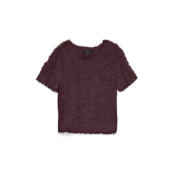 Vero Moda vmfluffy ss o-neck pullover 10336640 winetasting