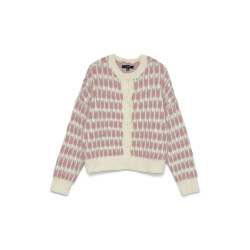 Vero Moda vmlisa ls o-neck cardigan 10336622 rose elegance stitch