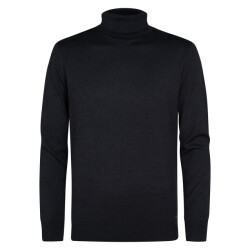 Petrol Industries men knitwear collar basic m-ros-kwc260 9111 deep black