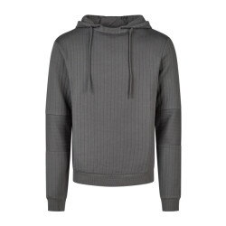 Phil & Co Heren lounge jacquard sweat hoodie antraciet