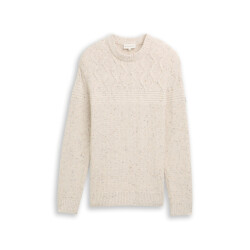 Tom Tailor Kabel knit pullover beige
