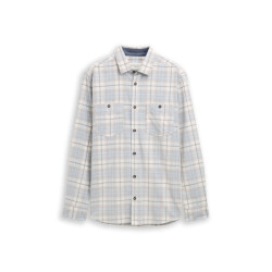Tom Tailor Coruduroy check shirt ecru dessin