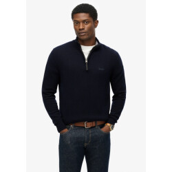 Superdry Trui met wolmix zip navy