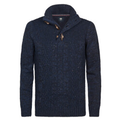 Petrol Industries men knitwear collar m-3050-kwc211 5090 deep capri