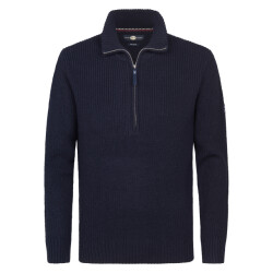 Petrol Industries men knitwear collar m-3050-kwc262 5090 deep capri