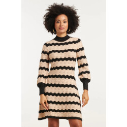 Smashed Lemon 25736 – gebreide jurk met golvend patroon |