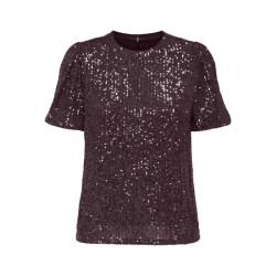 Only Onlana ss loose sequins top jrs wijn