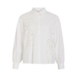 Vila Vikimia ls lace shirt off-white