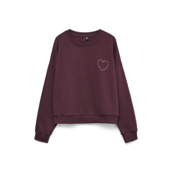 Vero Moda Vmlotte trina ls sweat box ga bf bordeaux
