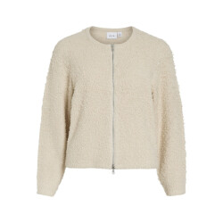 Vila Vipaza o-neck ls zipper knit cardigan beige