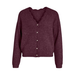 Vila Vicutie ls rev glitter knit cardigan1 bordeaux