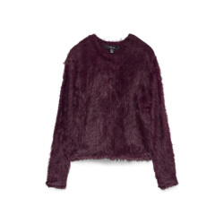 Vero Moda Vmfluffy ls o-neck cardigan bordeaux