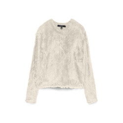 Vero Moda Vmfluffy ls o-neck cardigan off-white