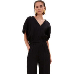 By-Bar Amsterdam Mabel structure stripe blouse jet black