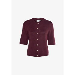Vila Vidainty o-neck 24 knit cardigan1 cerise
