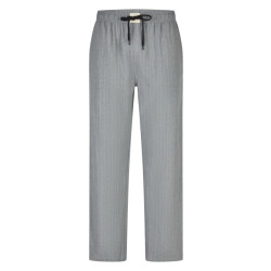 Phil & Co Heren pyjamabroek lang flanel gestreept grijs