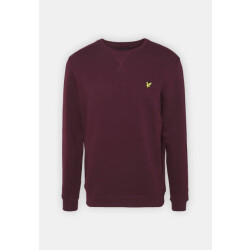 Lyle and Scott Cotton merino crew neck bordeaux