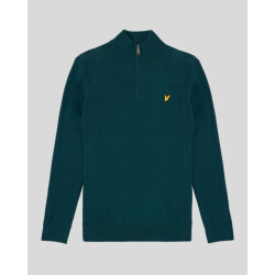 Lyle and Scott Loopback quarter zip sweat petrol