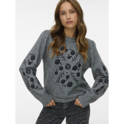 Vero Moda Vmjuta ls o-neck embrodery pullover
