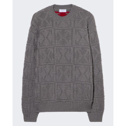 Off White Heren arrow ao 3d stitch knit crewn