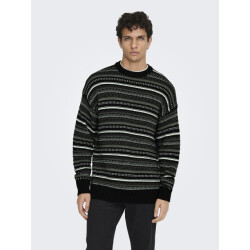 Only & Sons Onsroy rlx ls crew knit