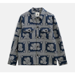 Anerkjendt 902244 akoscar flower overshirt 3059 sky captain