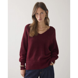 Summum 7s7927-7975 558 oversized sweater wool elastane blend knit merlot