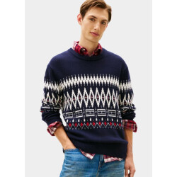 Tommy Hilfiger Pullover placed fairisle wool blend cr mw0mw40844/0a4