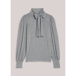 Summum 3s5235-30644 825 top scarf soft lurex mid grey