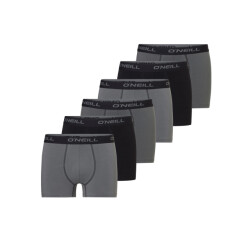 O'Neill Heren boxershorts trunks 6-pack zwart/grijs