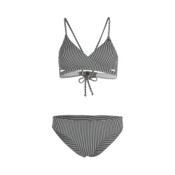 O'Neill Dames bikini set baay maoi zwart/wit gestreept