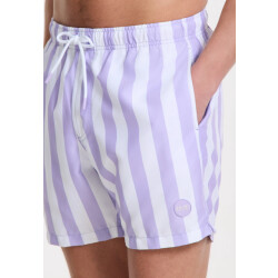 Shiwi Heren zwemshort broad stripe paars/wit