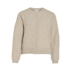 Vila Visalsa ls o-neck knit cardigantes zand