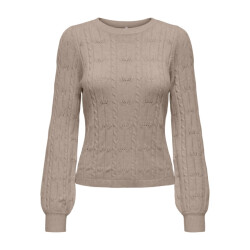 Only Onlkatia ls structure o-neck pull cc knt zand