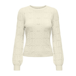 Only Onlkatia ls structure o-neck pull cc knt beige