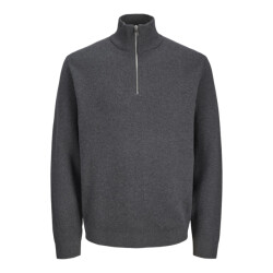 Jack & Jones Jprblamilano stitch knit half zip sn antraciet